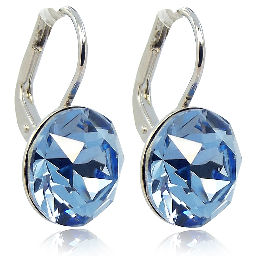 Ohrringe mit Kristalle von Swarovski® Silber Hellblau NOBEL SCHMUCK eBay
