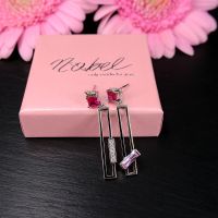 Geometrische Ohrstecker Aus 925 Sterling Silber – Minimalistisch, 4,5 Cm Lang, In Gold, Rosegold Oder Rhodium