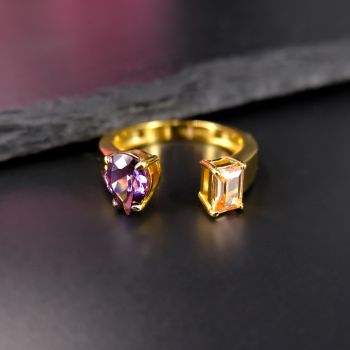 925 Ring Silber oder Gold Cubic Zirconia echt Silber verstellbar NOBEL SCHMUCK