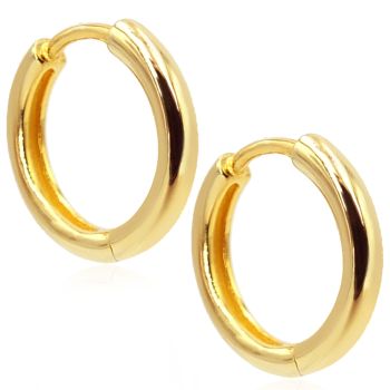 Creolen Silber 925 - Creolen Silber Gold Rosegold - Damen Herren - Creolen Klein Zierlich 14 mm - Knorpel Tragus Helix - Ohrringe zum Schlafen
