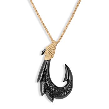 Surferkette Hei Matau Horn Drachenfisch Haken Rockabilly Hawaii-Kette NOBEL