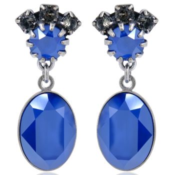 Ohrringe Silber Ohrstecker Kristalle aus Österreich Blau Ohrstecker NOBEL SCHMUCK