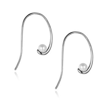 Creolen 925 Sterling Silber Perlenohrringe Silberohrringe Damen NOBEL SCHMUCK 