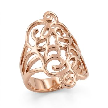Ring Rosegold Gr. 55 Edelstahl Wrap Ring breit NOBEL SCHMUCK