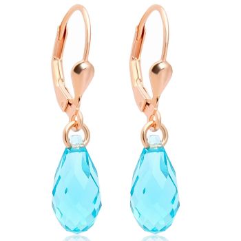 Ohrringe Rosegold Türkis Markenkristalle 925 Silber NOBEL SCHMUCK