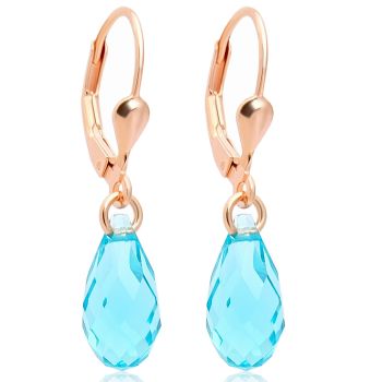 Ohrringe Rosegold Türkis Markenkristalle 925 Silber NOBEL SCHMUCK