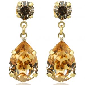 Nobel Ohrstecker Gold Topas hängende Tropfen-Ohrringe für Damen