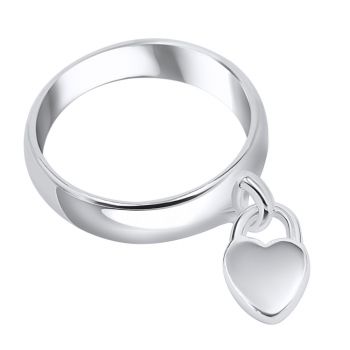 Damen-Ring mit beweglichem Herz Silber  - Fingerring Liebe NOBEL SCHMUCK
