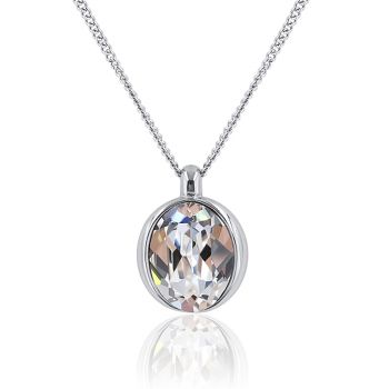 Kette Silber Swarovski Kristall Crystal - Damen Halskette NOBEL SCHMUCK