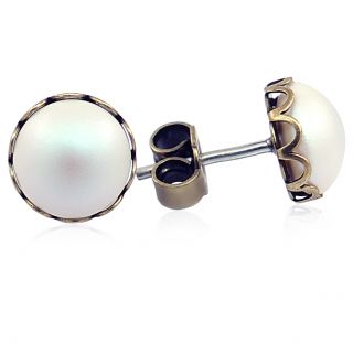 Perlen-Ohrstecker Gold Creme Swarovski Perlen Kleine Ohrringe Gold NOBEL SCHMUCK