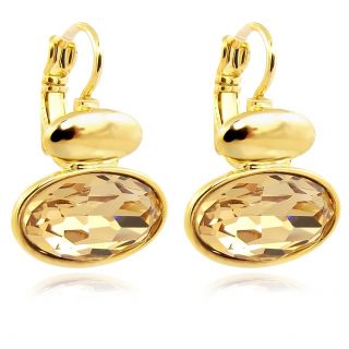 Ohrringe Gold Damen Swarovski Kristalle Ohrhänger Klappverschluss NOBEL SCHMUCK
