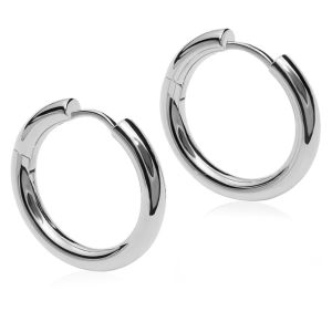 Silber-Creolen Ohrringe 925 Sterling Durchmesser 14 mm 1 Paar NOBEL SCHMUCK® 