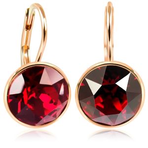 NOBEL Ohrringe Rosegold 925 Sterling Silberohrringe Damen Markenkristalle aus Österreich