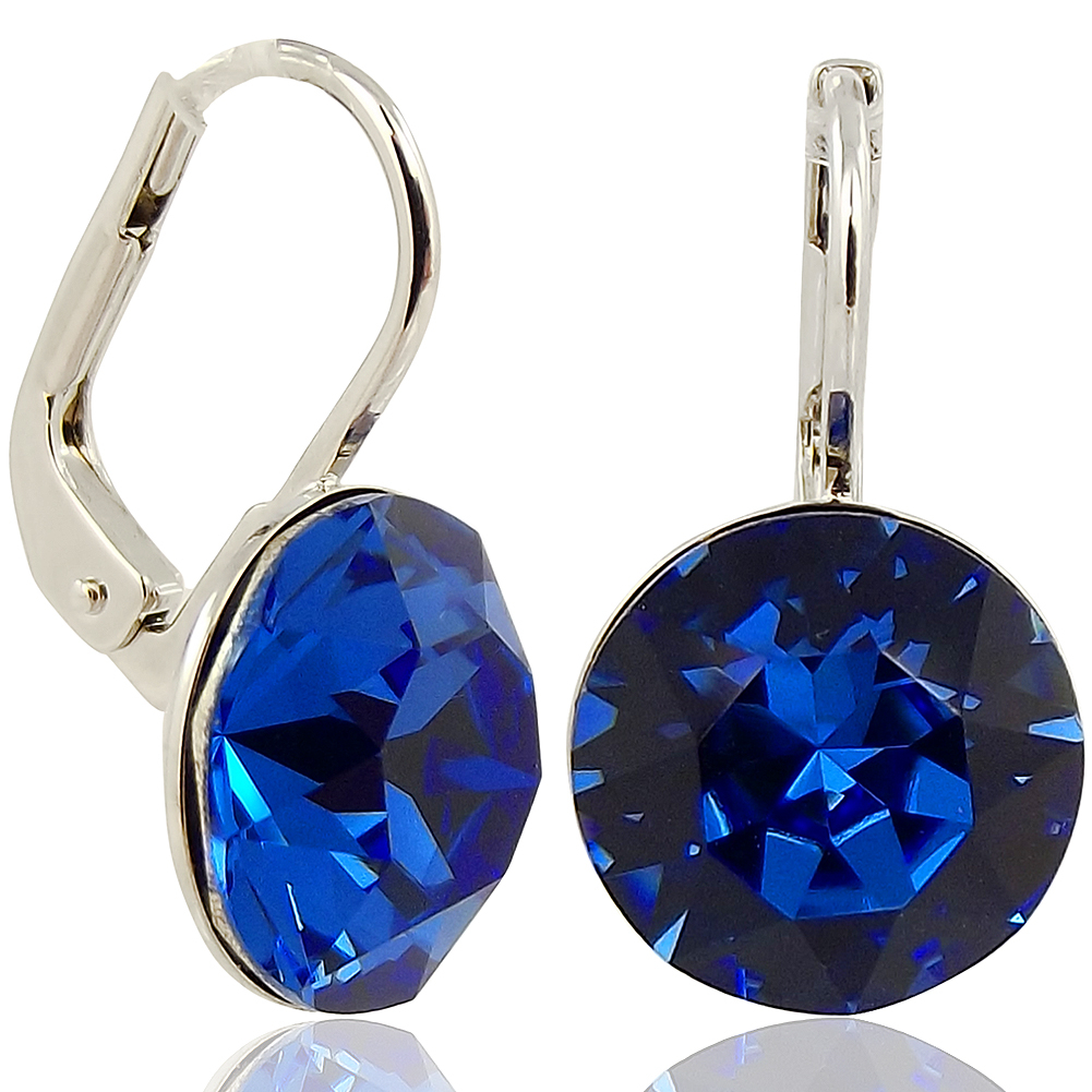 Ohrringe mit Kristallen von Swarovski® Silber Blau NOBEL SCHMUCK | eBay