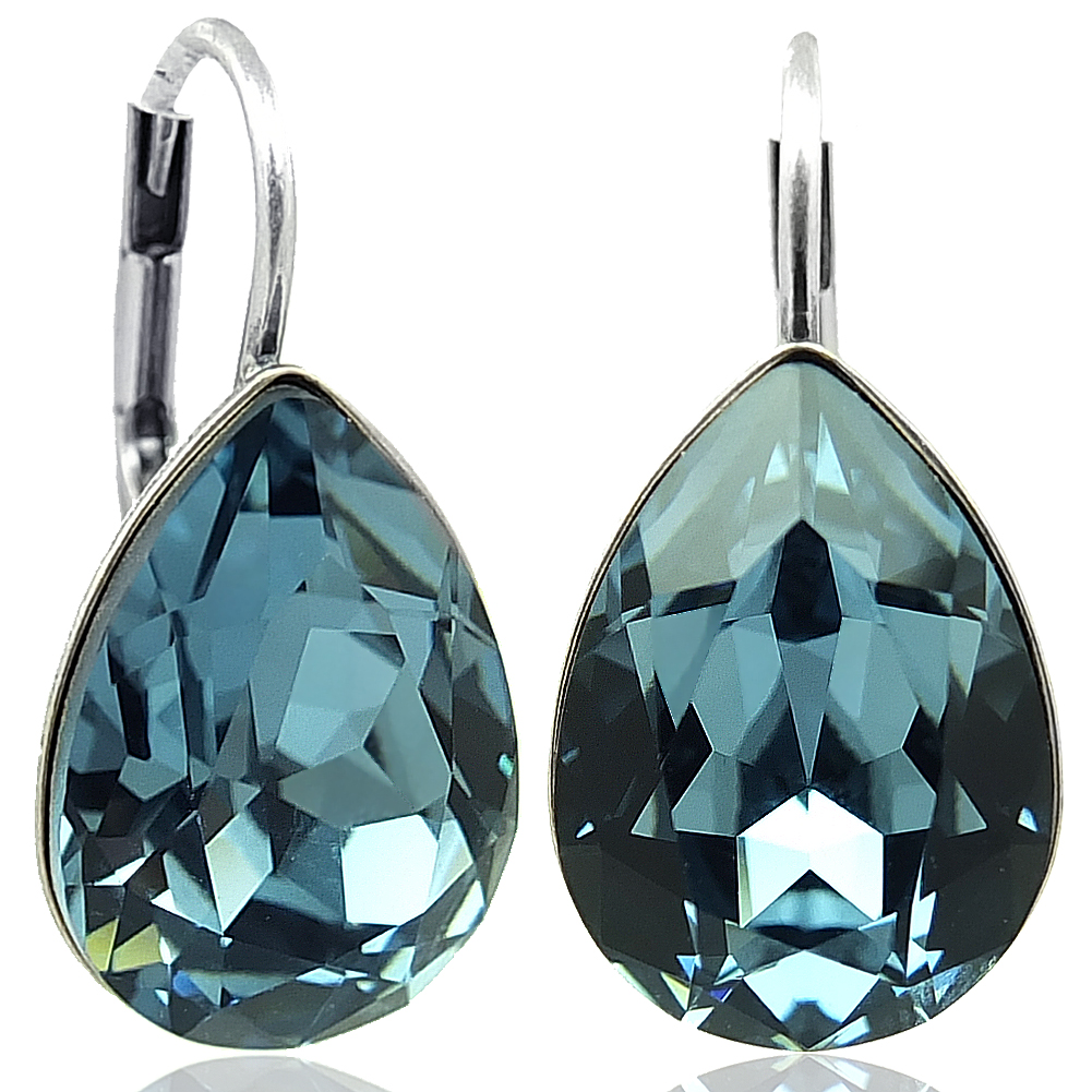 TOPPERFUN Trauben Ohrringe Damen - Silberfarbene Kristall Ohrringe Für Besondere Anlässe